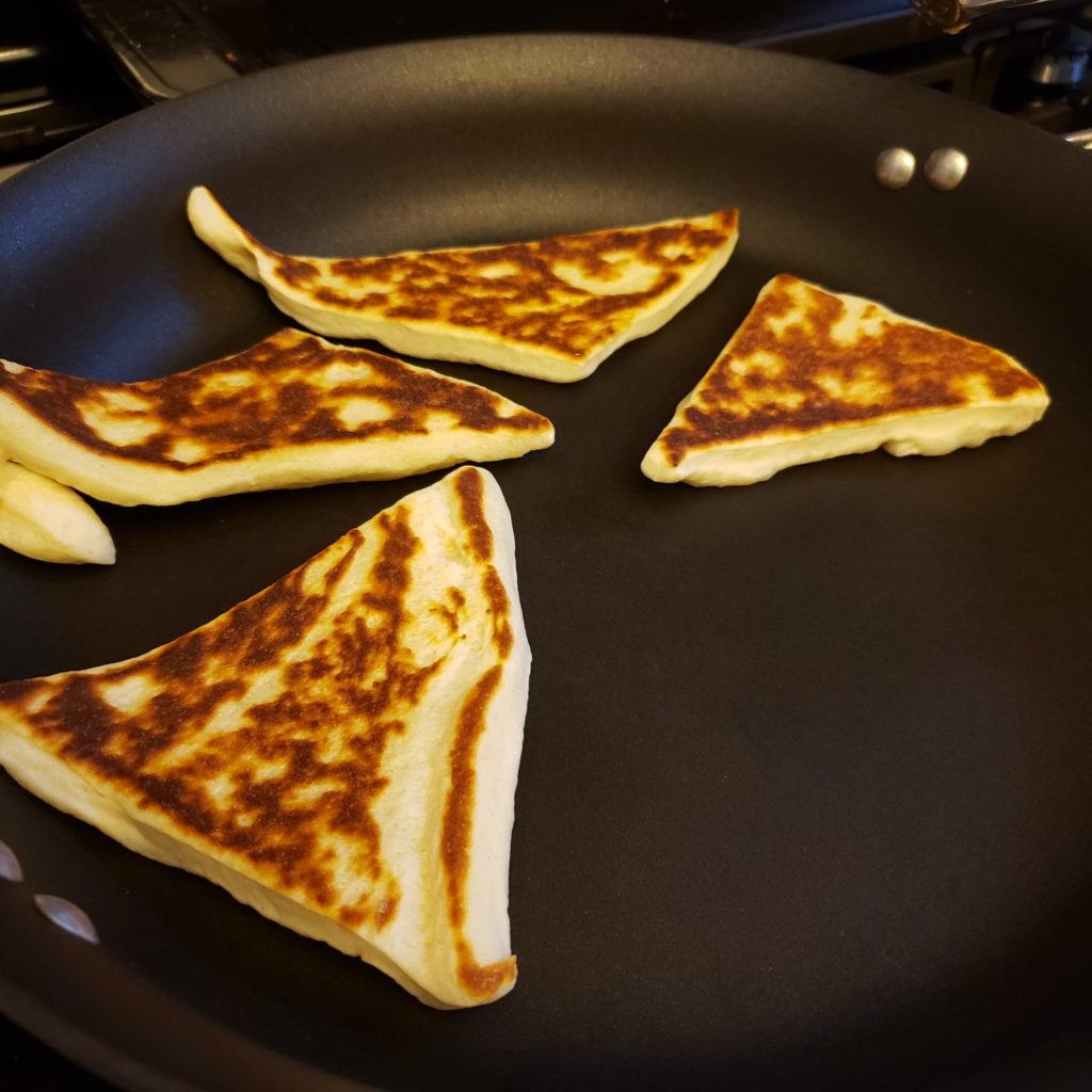 Slightly burnt homemade naan