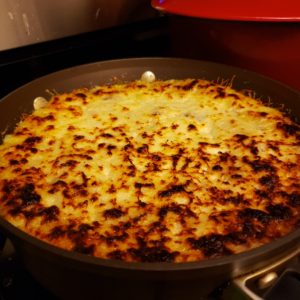 Chicken Shepherd's Pie in a sauté pan