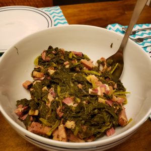 New Years Greens with Bacon