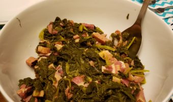 New Years Greens with Bacon