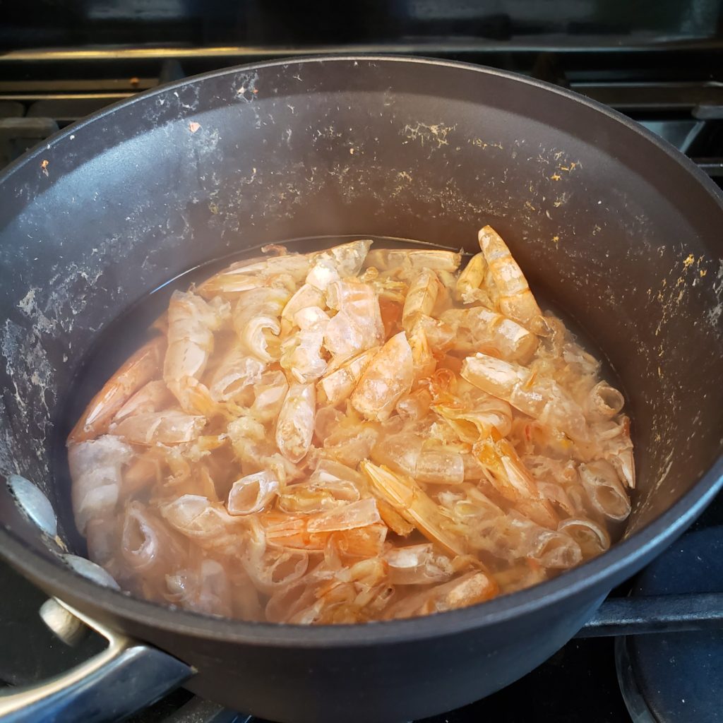 Shrimp in a pot