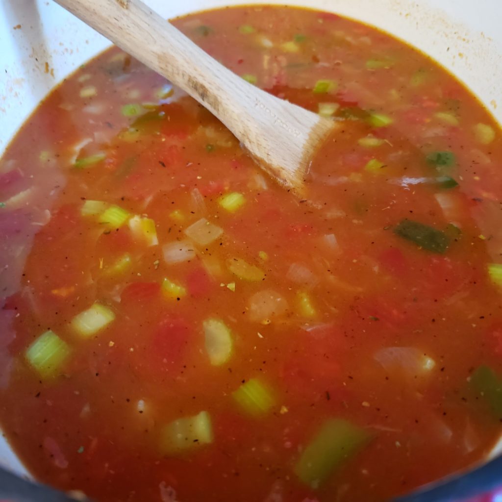 Soup base for the shrimp gumbo