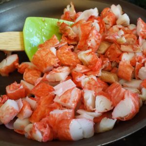 Lobster Roll Filling in a pan