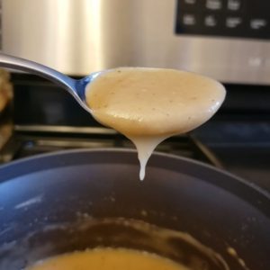 bechamel from a spoon
